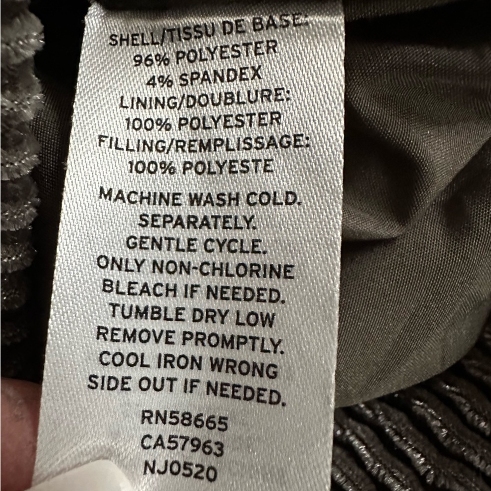 14th & Union Velvet Bomber Jacket Charcoal Gray Gunmetal Women’s XL - Picture 11 of 14